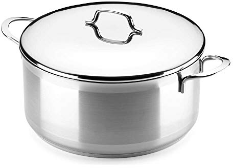 Magefesa - Milenium cacerola de 20 cm, fabricada en acero inoxidable 18/10, compatible con todo tipo de cocina, incluido induccion, fácil limpieza, apta para lavavajillas y horno hasta 200 ºC