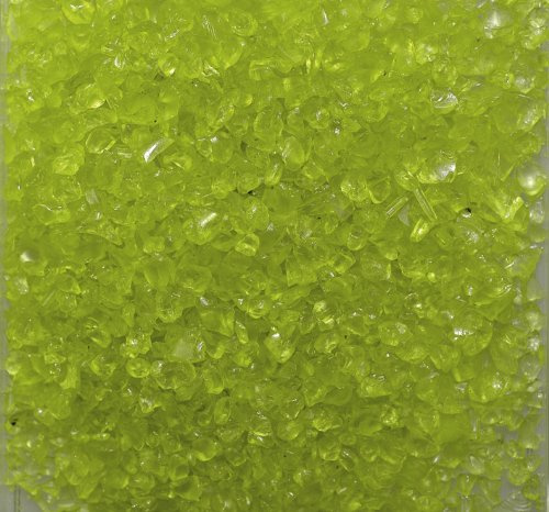 Eurosand GLASNUGGETS 2-4mm. Dekoglas. Kleine Glassteine, Glasgranulat. 1 kg. hellgrün APFELGRÜN