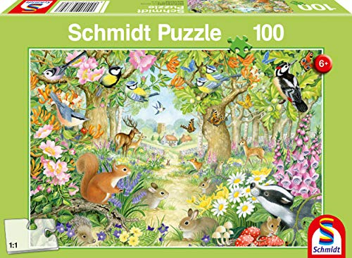 Schmidt Spiele 56370 Tiere im Wald, 100 Teile Kinderpuzzle