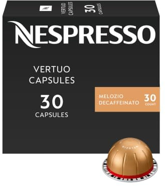 Nespresso Capsules Vertuo, Melozio Decaffeinato, Medium Roast Espresso, 30-Count Coffee Pods, Brews 7.8 oz.