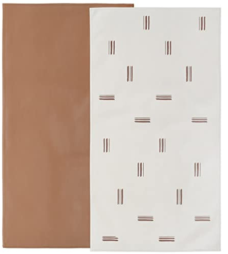 Owlowla Baby Diaper Changing Pad Portable Changing Mat Travel Changing Pad Liner for Baby and Small Toddler(Classic Brown&Brush Strokes)