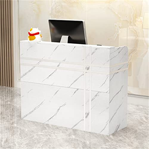 Empfangstheke Einfache und moderne Registrierkasse COUNTER SMALL SHOP BAR Tischbekleidung Convenience Store Commercial Reception Desk Empfangstheke für die Lobby ( Farbe : Grau , Size : 100x38x90cm )