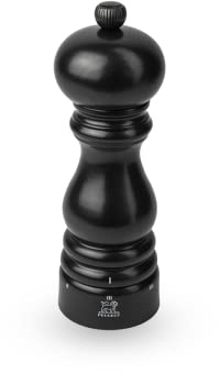PEUGEOT - Pfeffermühle Paris u‘Select 18 cm + Pfeffer - 6 voreingestellte Mahlgrade - Aus PEFC-zertifiziertem Holz - Satinschwarz