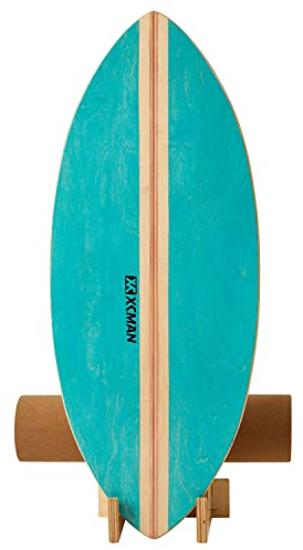 XCMAN Surf Balance Board Trainer mit Rolle, Halbkugel und Balance Ball,Surf Balance Board Stabilitätstrainer,Für Erwachsene und Kinder, Balance-Board zum Surfen, Snowboarden, Hockey, Yoga-Training