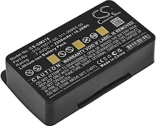 CS Batterie de rechange pour Garmin 010-00543-00, 100054300, 3580100054300, EGM478, GPSMAP 276, GPSMAP 276c, GPSMAP 296, GPSMAP 376, GPSMAP 376C, GPSMAP 378 478 478 4 4 95, GPSMA. P478 CS-GM276DL