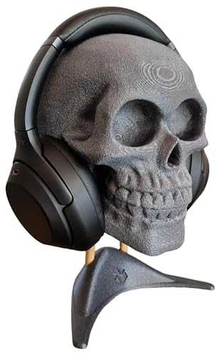 Enhanc3d Designs Soporte Auriculares con Forma de Calavera – Headset Stand – Soporte Cascos Gaming – Accesorios Gaming – Made in Europe