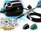 SAMIJO Airbrush Set mit Kompressor, leise, kompakt, vielseitig, Airbrush-Set für Einsteiger, inkl. [DIY SCHABLONEN] Dein Komplettset für Modellbau, Haut, Nails und vieles mehr, schwarz