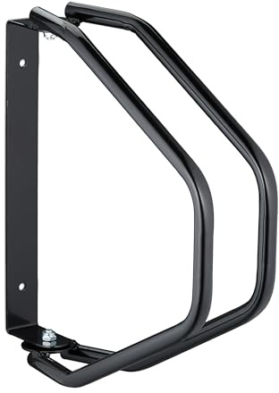 Relaxdays Soporte Bicicletas, para Montaje en Pared, Aparca Bicis Individual, Aparcabicicletas Acero Resistente, Negro