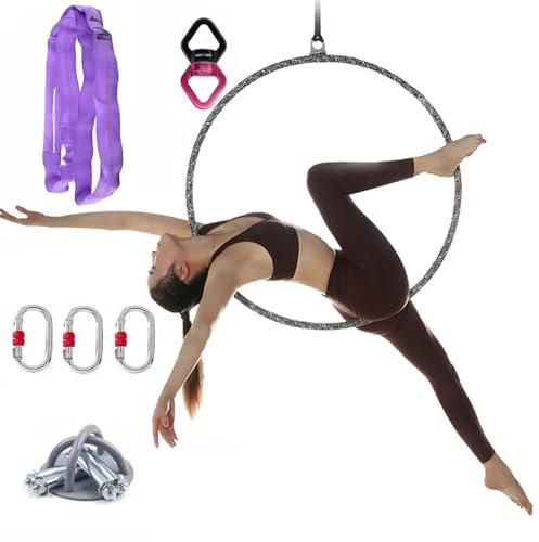 ExoticaBlend Aerial Hoop Lyra Stahlring für Zuhause und Pole Dance Reifen, Yoga Ring, Zirkus Akrobatik *auch für Anfänger,85cm