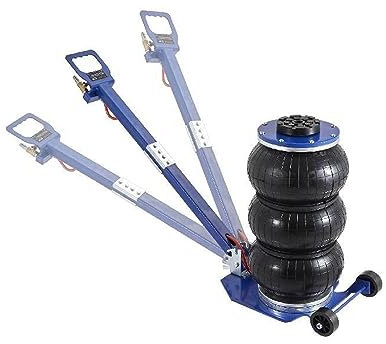 Vérin hydraulique Cric pneumatique 3 tonnes/5 tonnes Triple sac vérin pneumatique leva rapide vérins de réparation de voiture robustes vérins à ti pliante avec deux roues avec fiabilité et durabilité