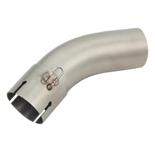 SKINII Pot Moto Pot Echappement pour Kawasaki ZX-4R ZX-4RR ZX4R ZX4RR 2023 Système D'échappement Moto Modifier Le Tuyau Liaison Intermédiaire du Silencieux Central 51mm Pot d'échappement