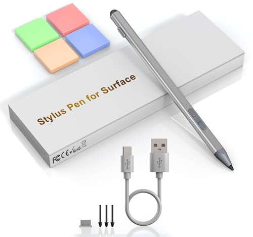 Microsoft Surface Pen für Surface Pro 11/10/9/8/7/7+/6/5/4/3/X/3,Go/Laptop/Studio/Book 4/3/2/1,Microsoft Sur face Stift mit Palm Rejection,4096 Druckstufen,USB C Aufladung, Magnetische