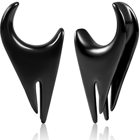 DOEARKO Ohr Tunnel 1 Paare Saddles Flesh Plug Rautenmuster Edelstahl für Ohrpiercing Gestreckte 6mm-25mm