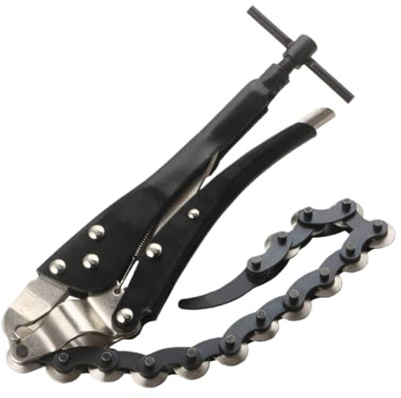 Cortador de escape - Cortador de tubo de escape con rueda múltiple | Cadena para tubos de escape, cortador de tubos de escape, cadena para cortatubos, llave para accesorios de tubos de cobre