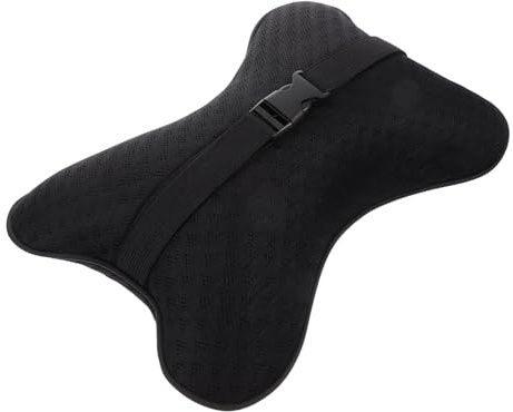 Auto Nackenkissen für Kopfstütze, Ice Silk Schwarz, Ganzjährig | Komfortable Stütze für Pkw Sitze, Universell Einsetzbar bei Jedem Wetter, Schlichtes Design für Büro und Fahrer