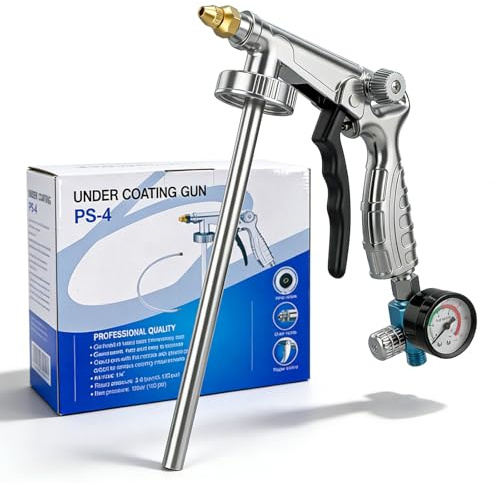 Candeon Pistola Pintura Antigravilla Coche De Aire Comprimido, Pistola De Aire Comprimido para ProteccióN De Bajos, PresióN Ajustable Pistola Antigravilla con Varilla De ExtensióN Flexible 13