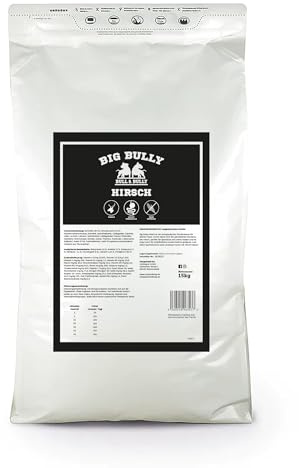 Hundefutter Trocken Big Bully Hirsch – Trockenfutter für Hunde 15Kg | Tierärztlich entwickeltes Hundetrockenfutter Premium Dog Food – Energiereiches Monoprotein Hunde Futter von BULL & BULLY