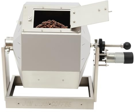 Commercial Coffee Bean Roaster, 6.5LBS Coffee Beans Gas Burner Coffee Roaster Machine, Stainless Steel Automatic Roasting Machine for Home Use