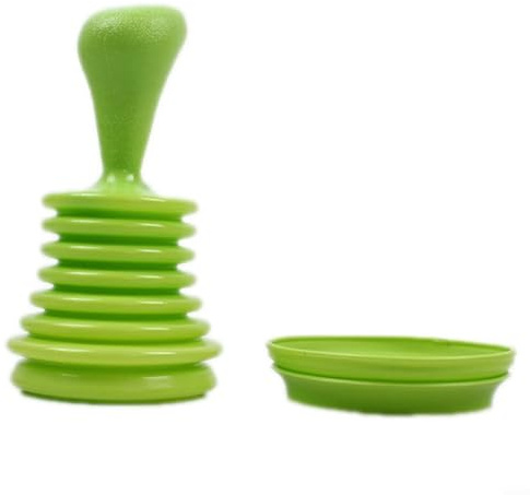 Drain Pipe Clearer Plunger for Kitchen and Bathroom Sinks, Household Tool Designed for Effective Removal of Drain Clogs and Pipe Restoration (Green)