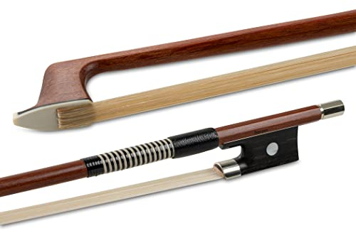 GEWA Violinbogen Massaranduba Student 4/4 Naturhaar, runde Stange Ebenholzfrosch mit Schübchen