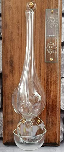 Baromètre de Goethe en verre et bois pour intérieur et extérieur 14 x 34 cm