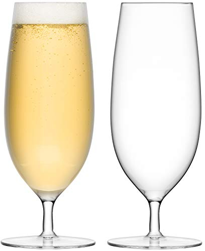 Lsa G1226-16-991 Copas de Cerveza Pilsner, Transparente, 450ml, Paquete de 2, Cristal, 450 ml, 2