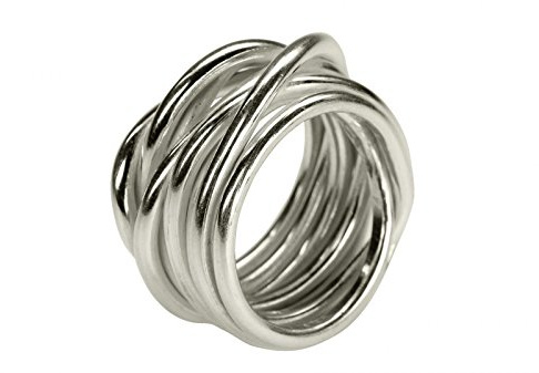 SILBERMOOS XL XXL Ringe in großen Größen Damenring Herrenring Partner Ring Ehering Wickelring Größe 64, 66, 68, 70 Sterling Silber 925
