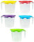 10 x Plastic Jug 1 Litre Fridge Door Water Jug - Milk Storage Contanier Pitcher Juice Jugs with Lid (Set-10)