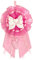 Fiocco Nascita Rosa Cuore Fiocco Con Ricamo