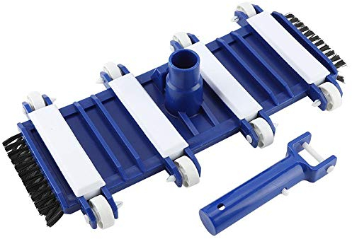 Flexible Spa and Pool Suction Head with Side Brushes Professional Wheeled Pool Vacuum Head – Ideal for Pool Owners and Swimming Pool Owners