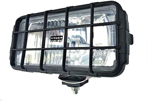 Weiß Halogen Fernscheinwerfer, Zusatzscheinwerfer 195x95 mm 12V 24V mit Schutzgitter