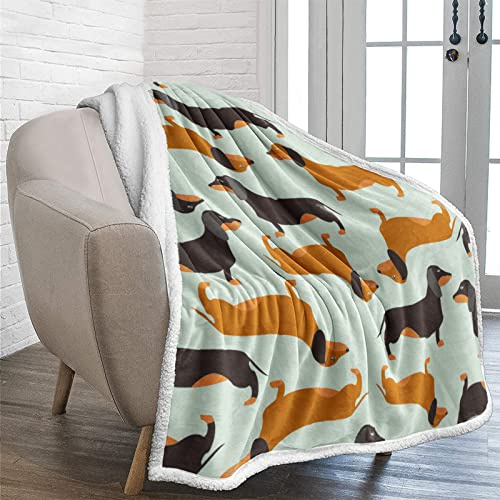 Kuscheldecke Flanell Mikrofaser 130x150cm Hunde Gedruckte Decke Fleecedecke Weich Wohndecke Tagesdecke Dicke Sofadecke zweiseitige Decke