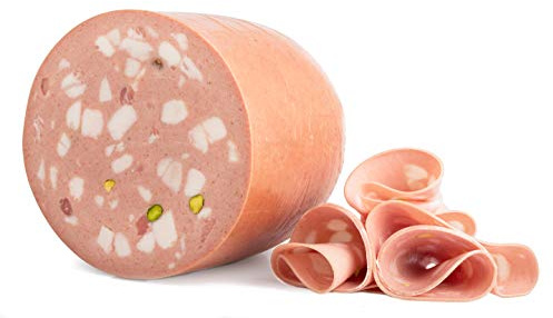 Mortadela Clásica con pistachos Salumi Pasini® | Producto típico italiano | 5,6 kg | Sabor delicado | Sin gluten y sin lactosa
