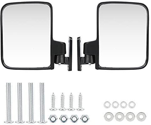 KIMISS Espejo retrovisor convexo para Club Car, espejo lateral plegable de ABS, fácil instalación, compatible con, accesorio para carritos de