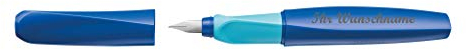 Pelikan Füllhalter mit Namensgravur - Füller -Twist P457 M-Feder dunkelblau