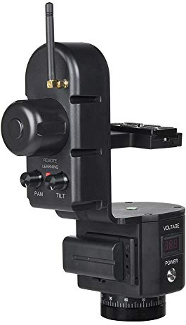 Goshyda Elektrischer Stativkopf, Einstellbare Geschwindigkeit 40-50M Fernbedienung Elektronischer Schwenk-Neige-Kopf Motorisiertes Panorama-Stativ für Panorama, Sportfotografie, Filmaufnahmen
