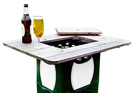 Sesua Bierkistenaufsatz Holz 78x58cm Bierkasten Stehtisch Tischaufsatz
