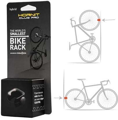 Hornit CLUG PRO Bike Rack | Bike Wall Mount | Bike Hooks | Bike Rack Wall | Bicycle Rack | Bike Storage Rack | Cycle Rack | Bike Holder | Secured by FIDLOCK Strap | 5 Sizes | Easy To Install