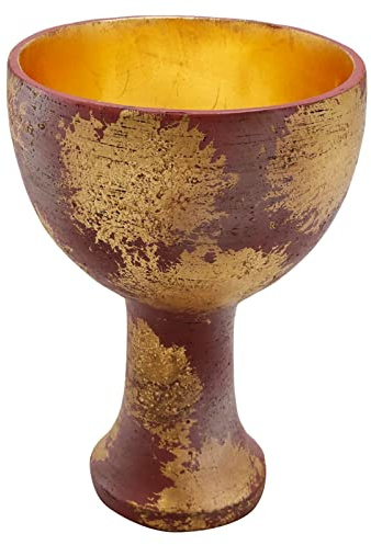 SINSEN Indiana Jones – Réplique de tasse du Saint Graal en forme de calice doré 1:1 en résine pour film Halloween Cosplay Accessoire de décoration Marchandise 14 cm (B)