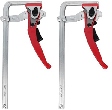 Lot de 2 colliers de serrage à cliquet pour rail de scie MFT pour table MFT et système de rail 200 x 60/300 x 60 mm