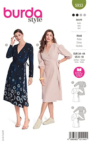 Burda Schnittmuster, 5933, Kleid [Damen, Gr. 34-44] Level 2 leicht