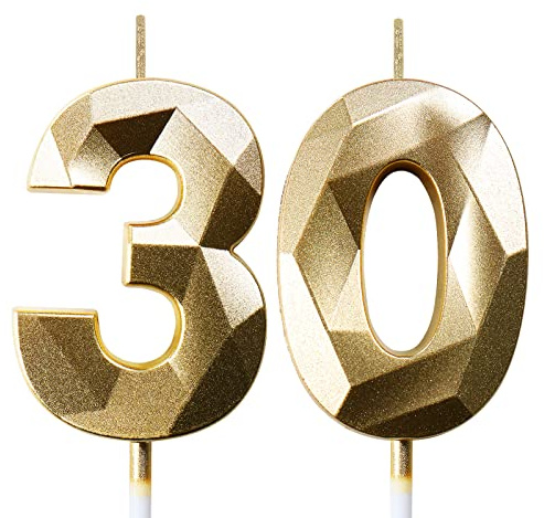 Geburtstagskerzen Zahlen Kerze 30 Tortendeko 30. Geburtstag Mann Frau Kerzen Geburtstag Gold Zahlen Geburtstagskerzen für Torte