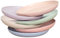 Zuvo Plastic Plates Reusable Set of 6 - Unbreakable Plastic Dinner Plates 9 Inches - Safe from Dishwasher & Microwave - Mix Colors, Blue,Green,Pink