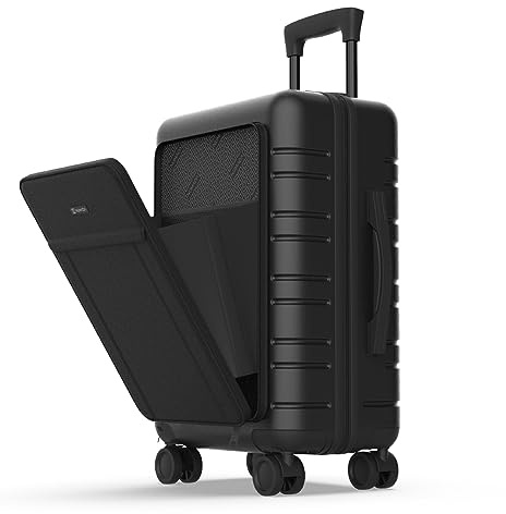 NUMADA - Valise Cabine ABS PackPro T20 (56x37x22cm) avec Serrure TSA et 4 Roues Doubles. Bagage Cabine Rigide avec Plusieurs Compartiments intérieurs | lumière | Résistant
