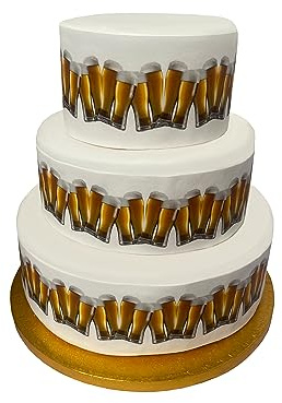 Orange Trading Dartmouth LTD A4 Edible Decor Icing Sheet BEER Border Edible Cake Topper Decoration