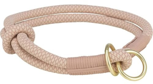 TRIXIE Soft Rope Zug-Stopp-Halsband, S: 35 cm/ø 6 mm, rosa/Hellrosa