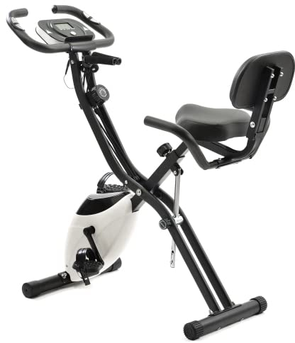 SogesHome X-Bike magnetische faltbares Fitnessfahrrad Fitnessbike Fitness Trainingsgeräte Heimtrainer für Cardio Workout Indoor Cycling mit Traningscomputur und Expanderbänder