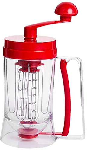 Kasmole Distributore di pastella | 900ml Dispersore di pastella Multiuso Dispenser per pastella per Pancake Strumento di Cottura da Cucina - per Pancake, Waffle, Mix di Muffin, Crepes, Torte