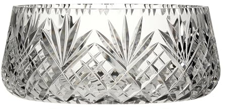 British Crystal New 8 Salad/Fruit Bowl, Clear, Brierley Hill Single Crystal Cut Glass Westminster (Straight Sided)