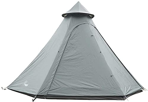 RajoNN Zelt, wasserdicht, doppelschichtig, Tipi-Zelt, Outdoor, Camping, 3,1 m, Familienzelt, Pyramiden-Indianerzelt, mit Fester Bodenplane